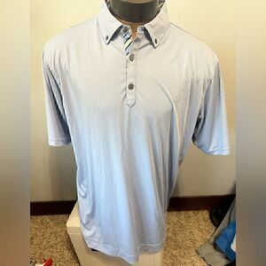 FootJoy Mens XL Light Blue Short Sleeve Polo